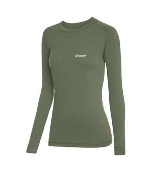 Koszulka termoaktywna damska z długim rękawem Graff 905 Oliwka