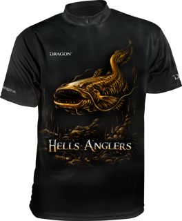 T-Shirt Dragon Hells Anglers (Z Zamkiem) SUM M czarno-pomarańcz.
