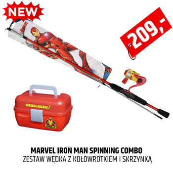 Zestaw dla dzieci Shakespeare Marvel Iron Man Spinning ze skrzynką