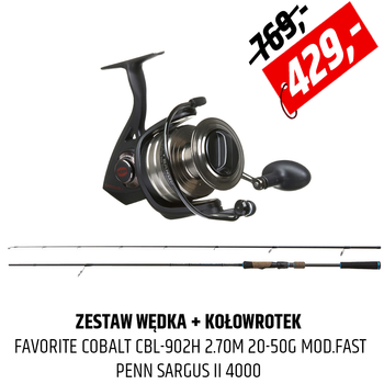 Zestaw Wędka Favorite Cobalt z kołowrotkiem Penn Sargus II