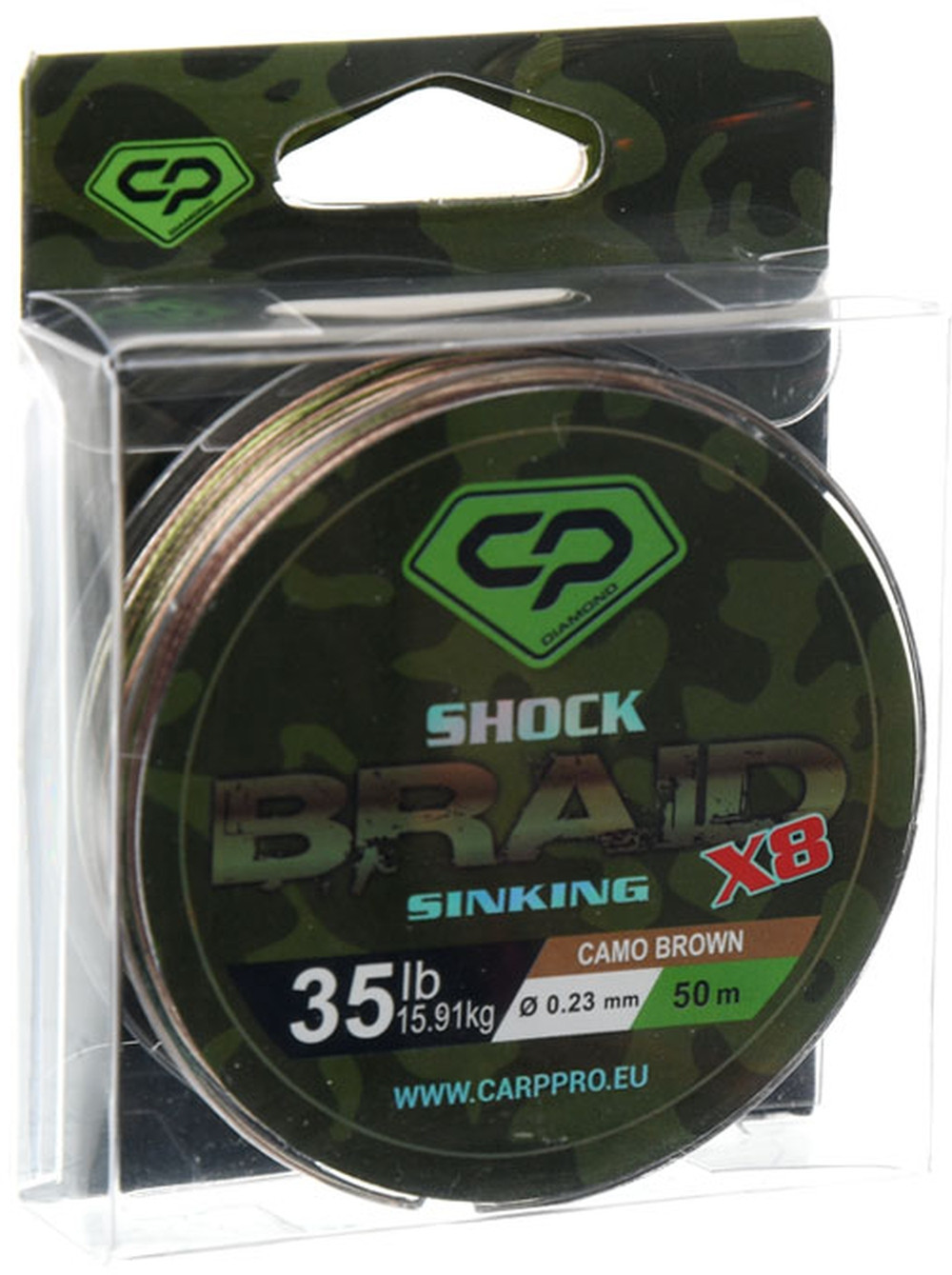 Plecionka Flagman Diamond Shock Braid 0.23mm 35kg 50m Camo Brown