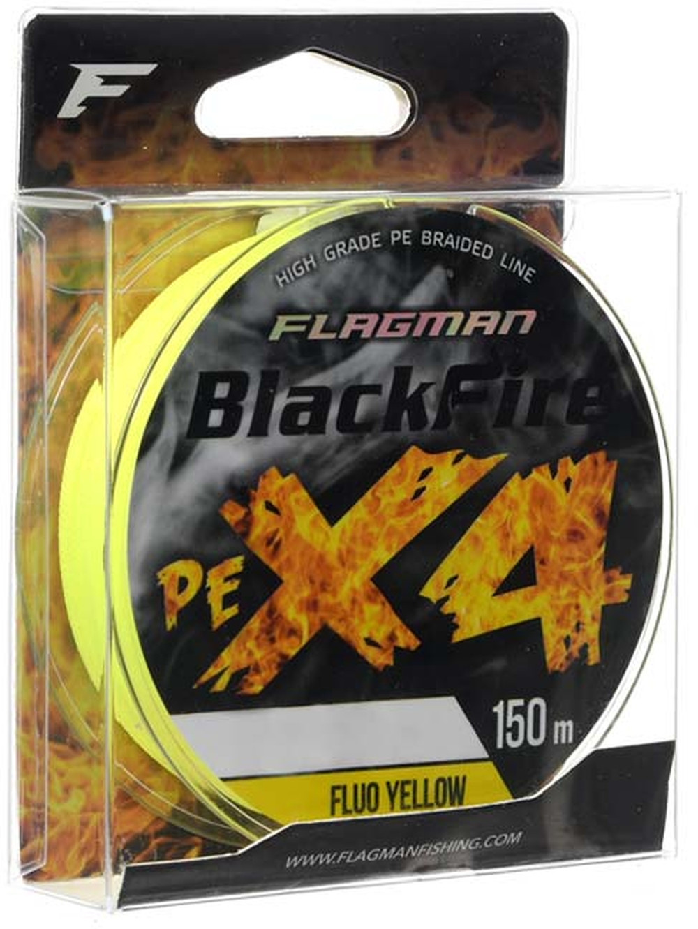 Plecionka Azura Braid Blackfire Pe X-4 0.14mm 7.7kg 150m Fluo Yellow