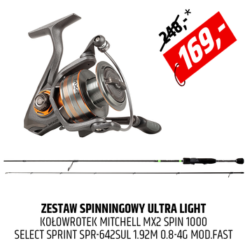 Zestaw spinningowy ultra light Select Sprint + Mitchell MX2