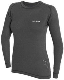 Koszulka termoaktywna damska z długim rękawem Graff 911-2-D Ciemny grafit