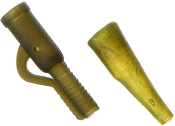 Bezpieczny klips Flagman Lead Clip Tail Rubber Olive Green