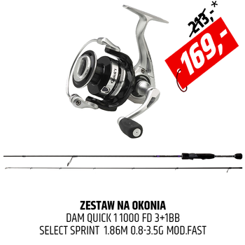 Zestaw ultra light wędka Select Sprint z kołowrotkiem Quick 1