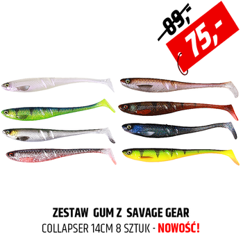 Zestaw gum spinningowych Savage Gear Collapser 14cm