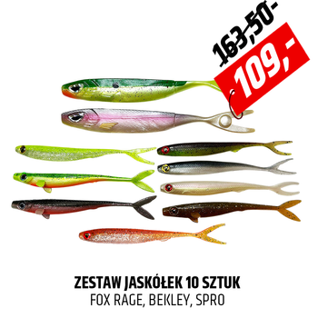 Zestaw przynęt gumowych jaskółek 16-22cm