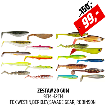 MEGA Zestaw gum na okonie, sandacze i szczupaki