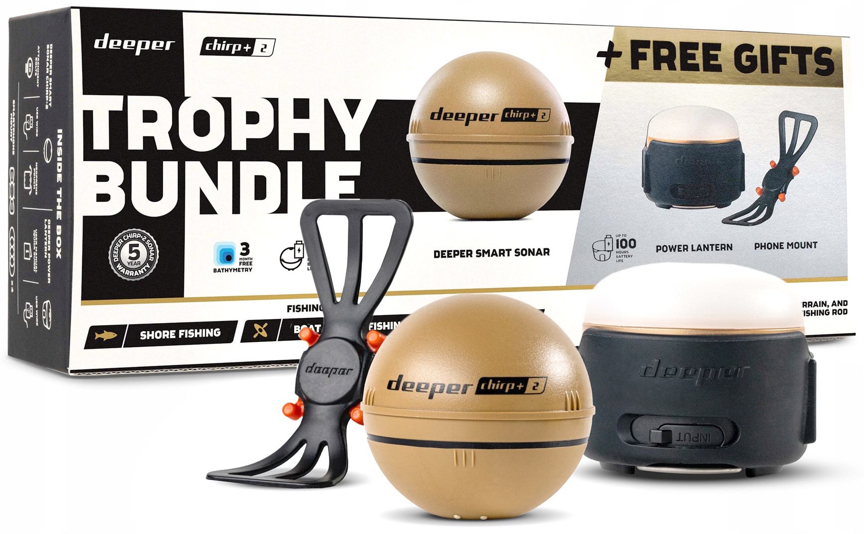 Echosonda Deeper Smart Sonar CHIRP+ 2 GPS - Winter Bundle