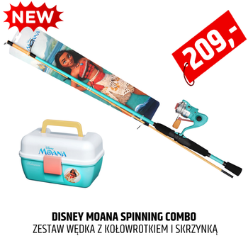 Zestaw dla dzieci Shakespeare Disney Moana Spinning Combo ze skrzynką