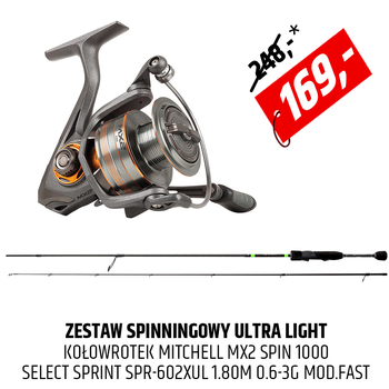 Zestaw spinningowy ultra light Select Sprint + Mitchell MX2