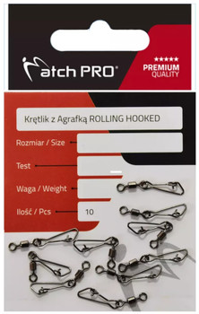 Agrafka z krętlikiem Mpro Rolling Hooked