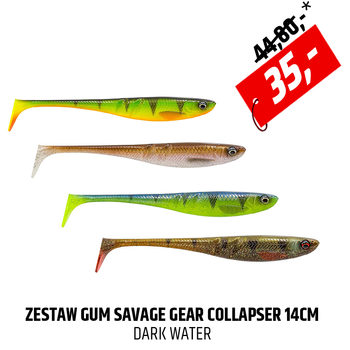 Zestaw gum Savage Gear Collapser Dark Water