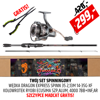 Twój SET Szczupakowy - Wędka Dragon Express z kołowrotkiem Ecusima