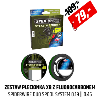 Plecionka x8 i Fluorocarbon SpiderWire Duo Spool System