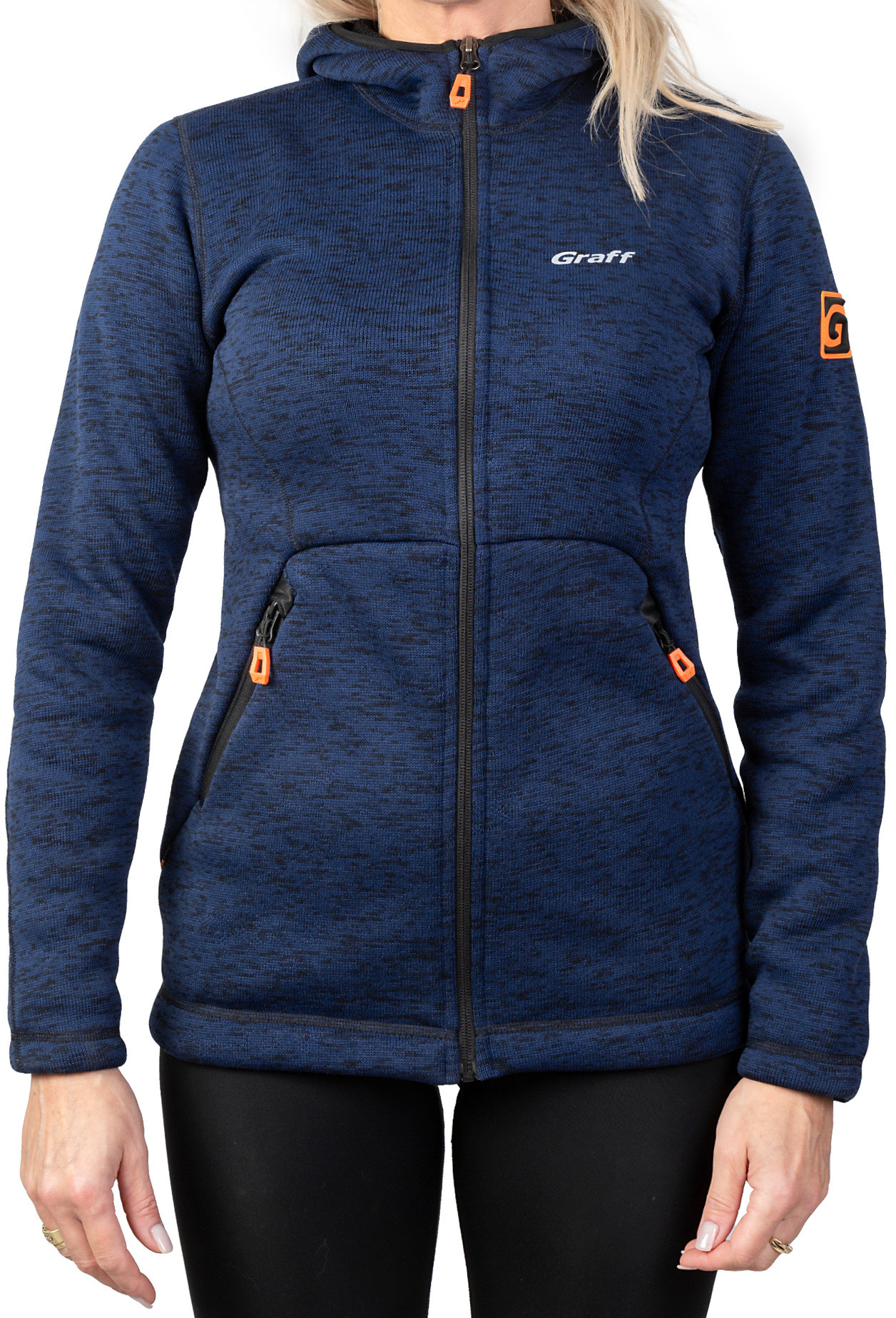 Ciepła bluza damska z kapturem Graff 229-BL-9-D