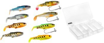 Zestaw kopyt sandacz okoń Craft Cannibal pudełko+główki