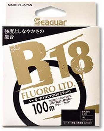 Ligne Fluorocarbone Seaguar R18 Bass - 160 M, Résistance 8 Lb, Diamètre