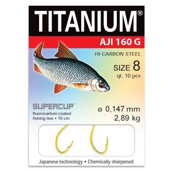 Haczyki z przyponem Titanium Aji 160 Pro Roach