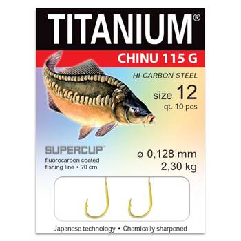 Haczyki z przyponem Titanium Chinu 115 Pro Carp