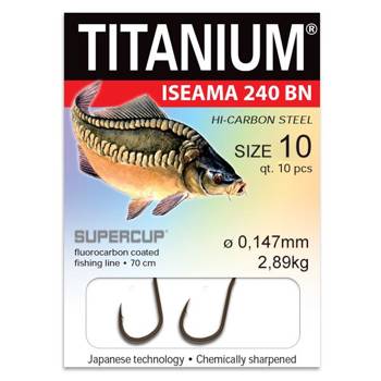 Haczyki z przyponem Titanium Iseama 240 Pro Carp