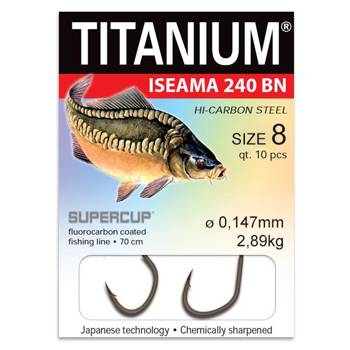 Haczyki z przyponem Titanium Iseama 240 Pro Carp