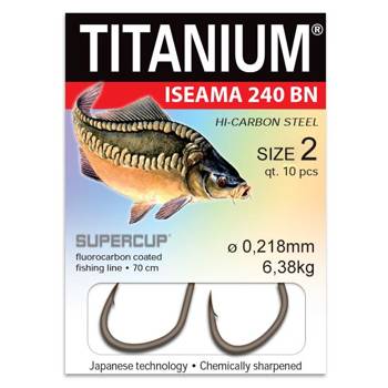 Haczyki z przyponem Titanium Iseama 240 Pro Carp