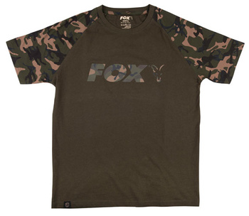 Koszulka Fox Raglan Khaki Chest Print T-Shirt