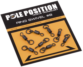 Krętliki Pole Position Black Ring Swivel