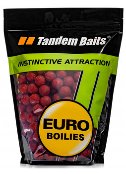 Kulki haczykowe Tandem Baits Euro Boilies 1kg - Truskawka