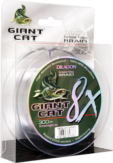 Plec. Dragon Giant Cat 8X Braid 300m 120lb ciemnozielona