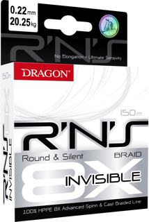 Plecionka Dragon R'N'S 8X Invisible 150m 0.12mm/9.90kg przeźroczysta