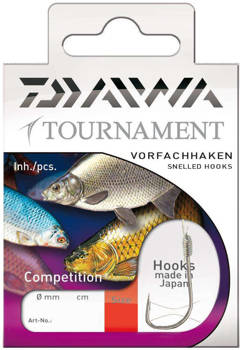 Daiwa Tournament Snelled Roach Hooks 60cm 10pcs., Size 10 