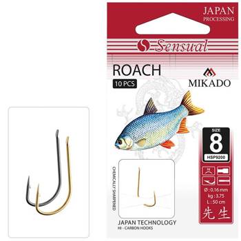 MIKADO SNELLED HOOKS SENSUAL BAITHOLDER BLACK NICKEL No.4 10pcs