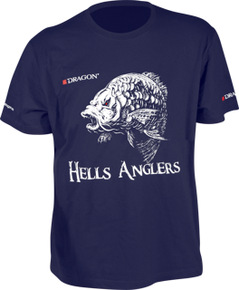 T-Shirt Dragon Hells Anglers KARP L granatowy