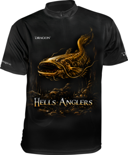 T-Shirt Dragon Hells Anglers (Z Zamkiem) SUM L czarno-pomarańcz.