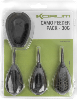 Zestaw 3 koszyczków Korum Camo Feeder Pack z formą