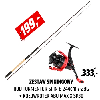 Zestaw wędka Abu Garcia Tormentor + kołowrotek Max X SP