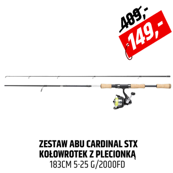 Zestaw wędka + kołowrotek + plecionka Abu Garcia Cardinal STX Spinning Combo