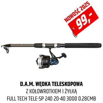 Zestaw wędka z kołowrotkiem DAM Full Tech Tele